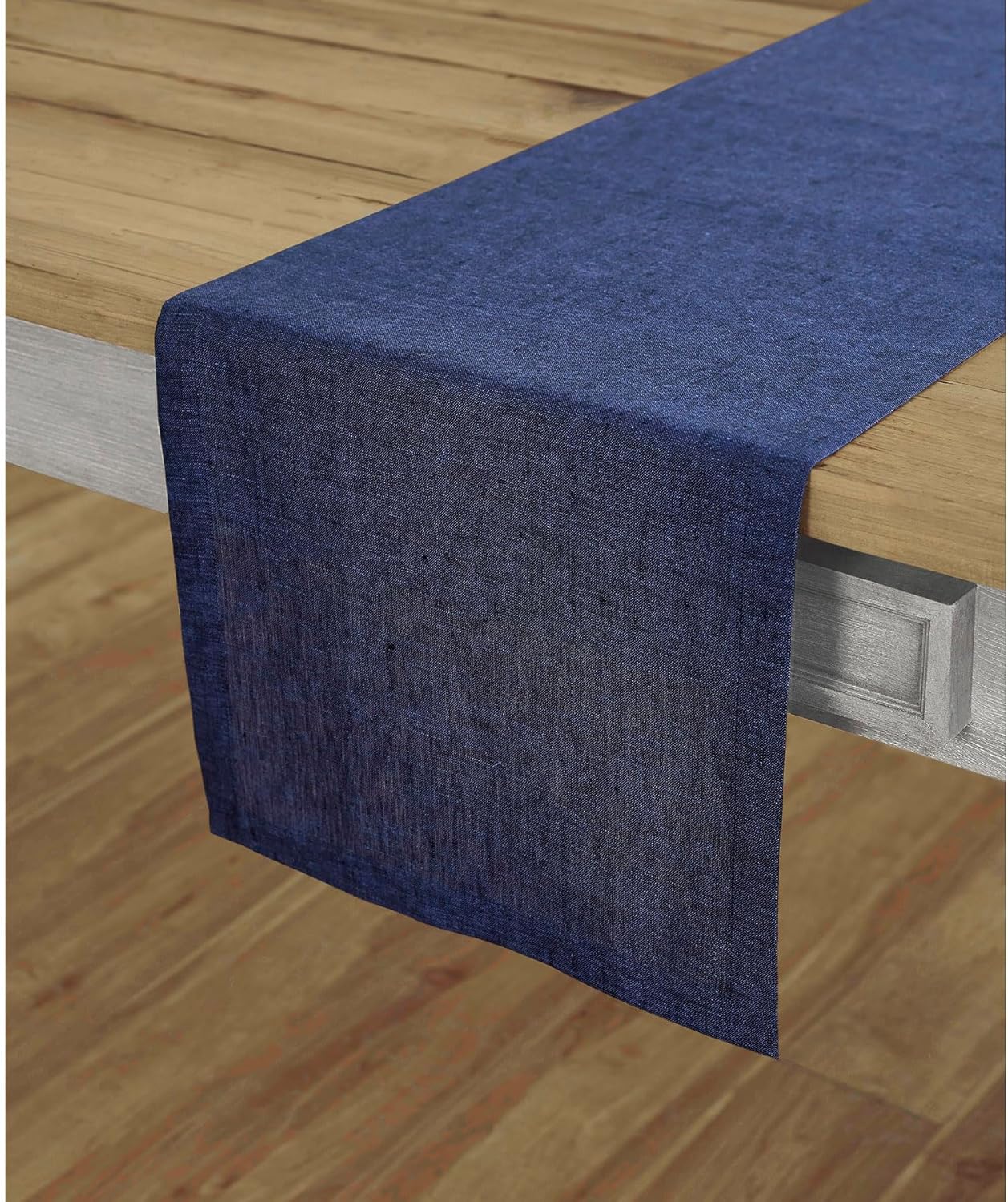 Solino Home Linen Table Runner 108 Inches Long - Athena, 100% Pure Linen Light Natural 14 x 108 Inch Table Runner for Dining, Fall, Autumn, Thanksgiving, Holiday