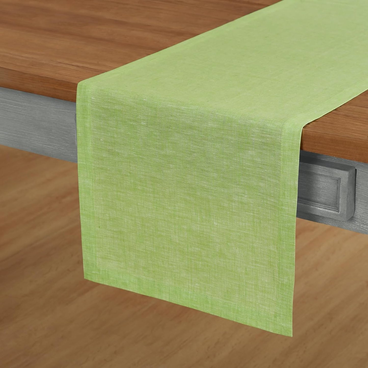 Solino Home Linen Table Runner 90 Inches Long - Athena, 100% Pure Linen Light Natural Table Runner 14 x 90 Inch for Dining, Fall, Autumn, Thanksgiving, Holiday