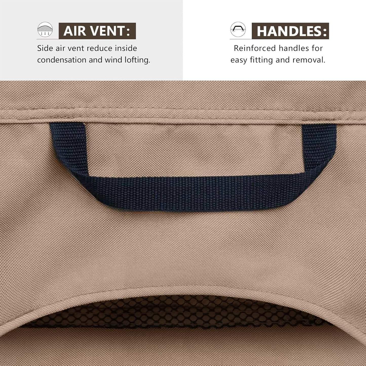 ULTCOVER Patio Fire Pit Table Cover Square 50 inch Outdoor Waterproof Fire Bowl Cover