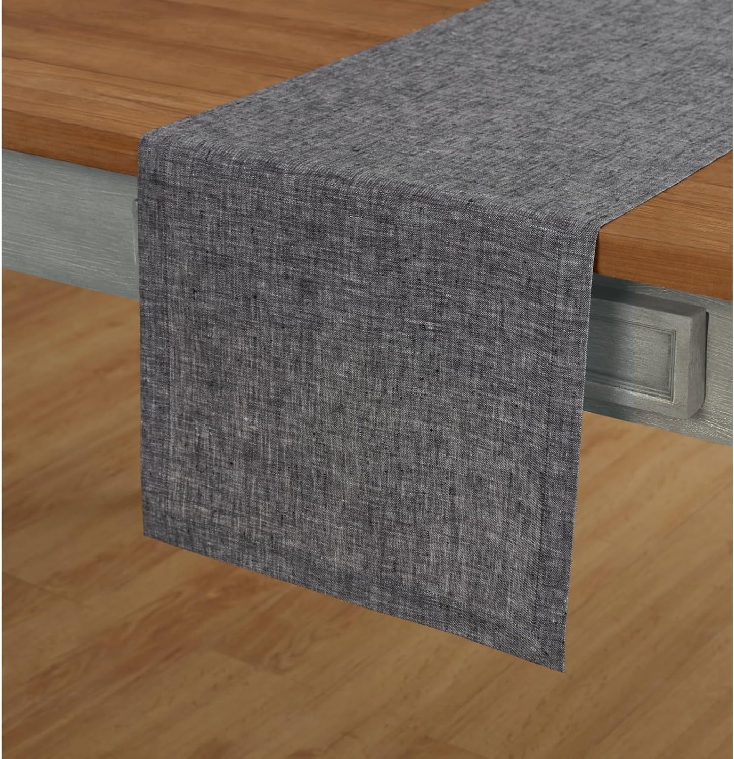 Solino Home Linen Table Runner 90 Inches Long - Athena, 100% Pure Linen Light Natural Table Runner 14 x 90 Inch for Dining, Fall, Autumn, Thanksgiving, Holiday