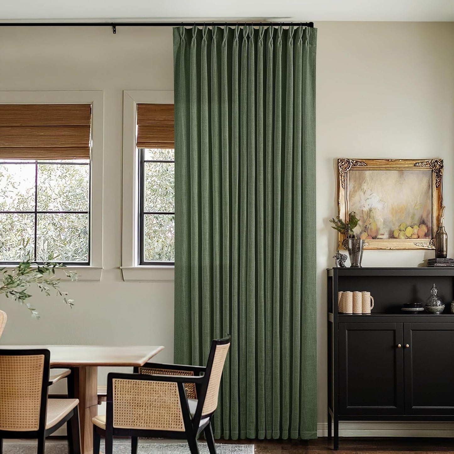 Natural Linen Kitchen Curtains 45 Inches Long 2 Sets Basement Curtains for Small Window Cream Ivory Pinch Pleated Back Tab Linen Blend Short Boho Semi Sheer Back Tab Drapes for Bay Windows 40x45