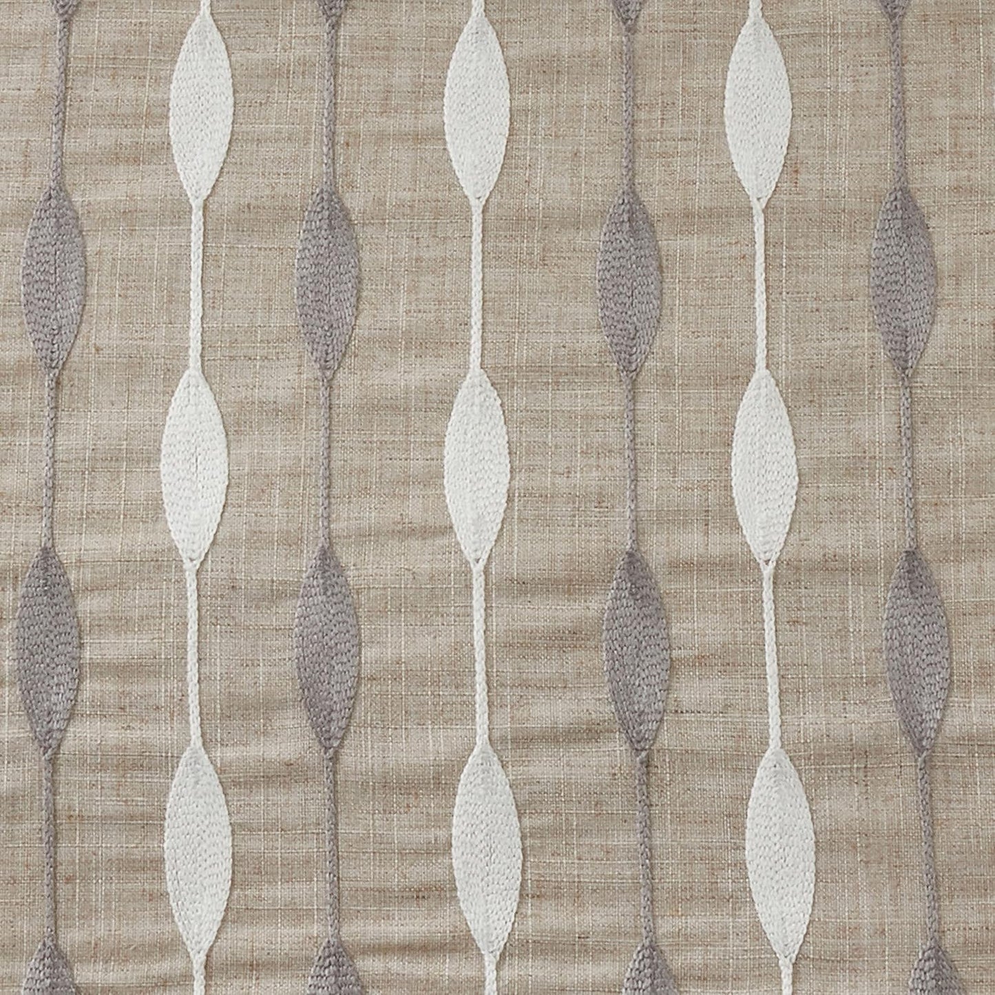 Saro Lifestyle Modern Embroidered Design Table Runner, Natural, 16" x 90"